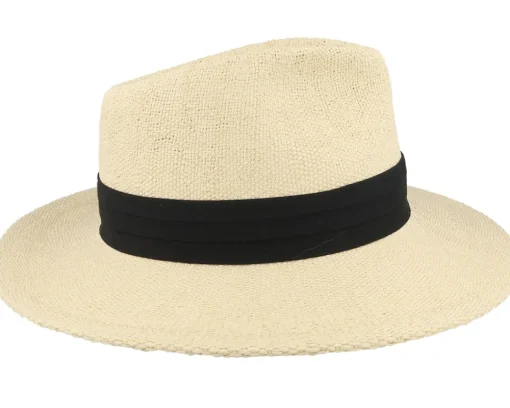 Straw Hat-Brixton Sol Straw Fedora Natural/Black Straw Hat -