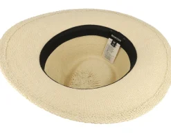 Straw Hat-Brixton Sol Straw Fedora Natural/Black Straw Hat -