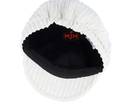 Velvet Caps-MJM Hats Sophie W Cotton Velvet White Flat Cap -