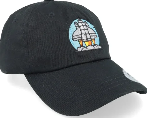 Sale Abducted Space Rocket Launch Dad Cap - Black