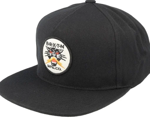 Snapback-Brixton Sparks Medium Profile Black Snapback -
