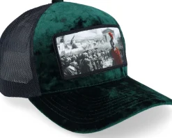 Trucker | Velvet Caps-Calza Pennello Spartan King Velvet /Black A-Frame Trucker - Green