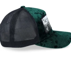 Trucker | Velvet Caps-Calza Pennello Spartan King Velvet /Black A-Frame Trucker - Green