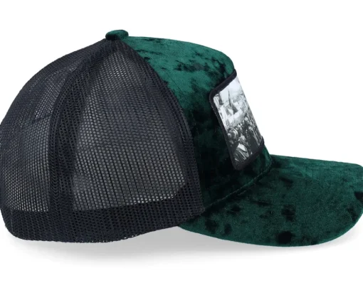 Trucker | Velvet Caps-Calza Pennello Spartan King Velvet /Black A-Frame Trucker - Green