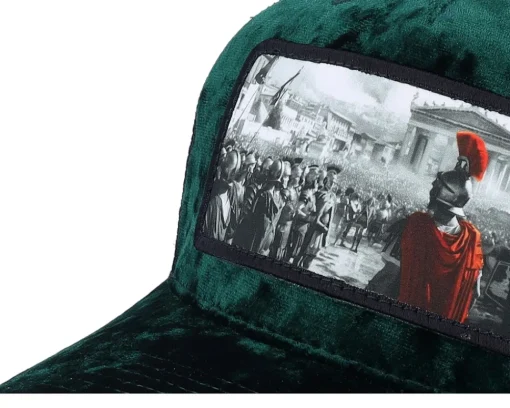 Trucker | Velvet Caps-Calza Pennello Spartan King Velvet /Black A-Frame Trucker - Green