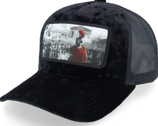 Trucker | Velvet Caps-Calza Pennello Spartan King Velvet /Black A-Frame Trucker - Green