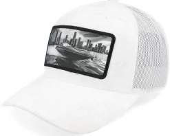 Velvet Caps-Calza Pennello Speed Boat Racing Velvet A-Frame Trucker - White