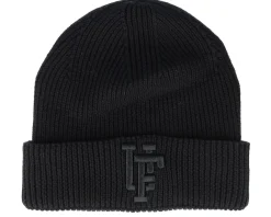 Cuff Beanies-Upfront Spinback Organic Rib Beanie Color Black-os -