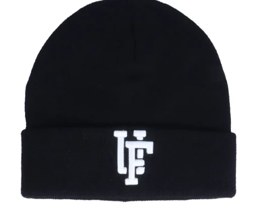 Cuff Beanies | Kids-Upfront Spinback Recycled Youth Beanie Black/White -