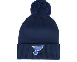 Outlet Adidas St. Louis s NHL Cuffed Beanie Navy Pom - Blue
