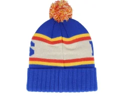 Pom Beanies-American Needle St. Louis s Pillow Line Royal/Ivory/Yellow Pom - Blue