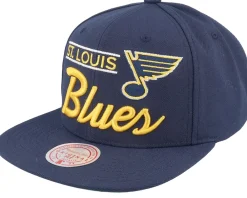 Best Mitchell & Ness St. Louis s Retro Lock Up Snapback - Blue
