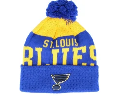 Clearance Outerstuff St. Louis s Stretchark Knit Royal/Yellow Pom - Blue
