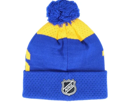 Kids-Outerstuff St. Louis s Stretchark Knit Royal/Yellow Pom - Blue