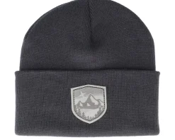 Cuff Beanies-Wild Spirit Starry Mountain Patch Grey/Graphite Beanie -