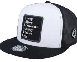 Trucker-Critiql Hit Steps Of Magic Patch White/Black A-Frame Trucker -