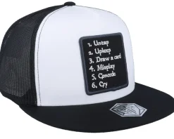 Trucker-Critiql Hit Steps Of Magic Patch White/Black A-Frame Trucker -