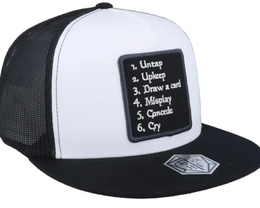 Trucker-Critiql Hit Steps Of Magic Patch White/Black A-Frame Trucker -