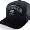 Velvet Caps-Iconic Stockholm Sweden Velvet Black Trucker -