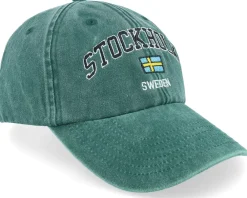 Dad Cap-Iconic Stockholm Sweden Washed Dad Cap - Green
