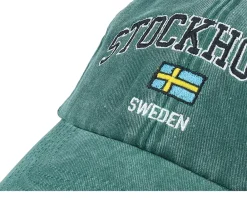 Dad Cap-Iconic Stockholm Sweden Washed Dad Cap - Green