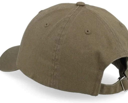 Dad Cap-Equip Stone Washed Olive Dad Cap - Green