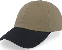 Online Equip Stone Washed Olive/Black Dad Cap - Green
