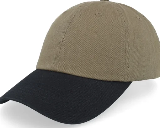 Online Equip Stone Washed Olive/Black Dad Cap - Green