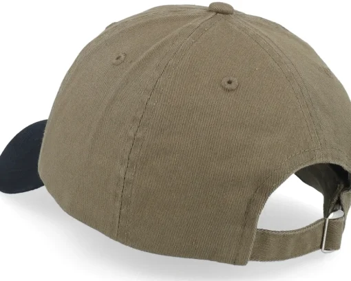 Online Equip Stone Washed Olive/Black Dad Cap - Green