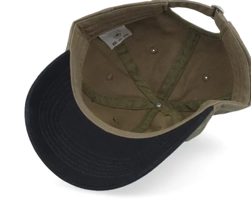 Online Equip Stone Washed Olive/Black Dad Cap - Green