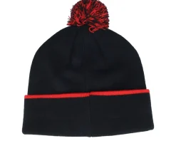 Pom Beanies-J.Lindeberg Stripe Beanie Pom - Black