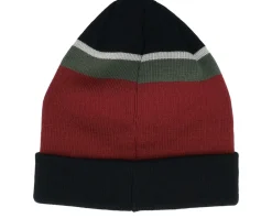 Cuff Beanies-Reell Striped Beanie Dark Grey Cuff -
