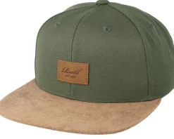 Snapback-Reell Suede Dark Olive Snapback -