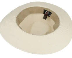 New Jaxon & James Summer C-crown Fedora Straw Hat - White