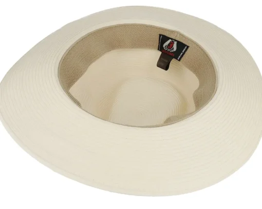 New Jaxon & James Summer C-crown Fedora Straw Hat - White