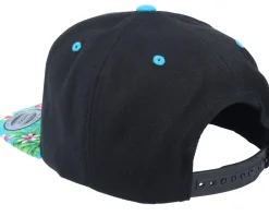 Snapback-Iconic Summer Neon Flamingo Black/Aqua Snapback -