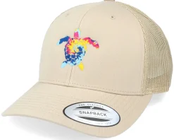 Trucker-Iconic Summer Sea Turtle Khaki Trucker -