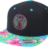 Snapback-Iconic Summer Space Invasion Black/Aqua Snapback -