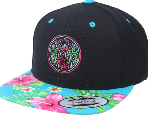 Snapback-Iconic Summer Space Invasion Black/Aqua Snapback -