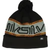 Pom Beanies-Quiksilver Summit Beanie True Pom - Black