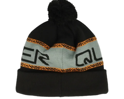 Pom Beanies-Quiksilver Summit Beanie True Pom - Black