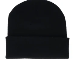 Hot Bearded Man Sunset Logo Patch Black Beanie -