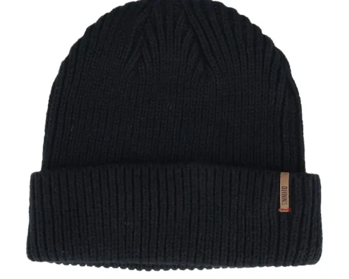 Online Djinns Super Rip Knit Black Short Beanie -