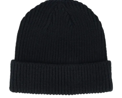Online Djinns Super Rip Knit Black Short Beanie -