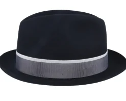 New Borsalino Superfine Wool Black Fedora -