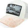 Velvet Caps-Calza Pennello Surf Van Velvet /Peach/Ivory A-frame Trucker - White