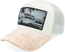 Velvet Caps-Calza Pennello Surf Van Velvet /Peach/Ivory A-frame Trucker - White