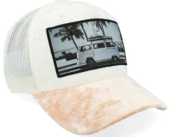 Velvet Caps-Calza Pennello Surf Van Velvet /Peach/Ivory A-frame Trucker - White