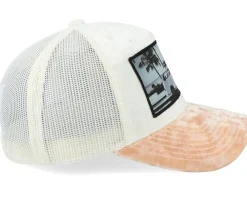 Velvet Caps-Calza Pennello Surf Van Velvet /Peach/Ivory A-frame Trucker - White