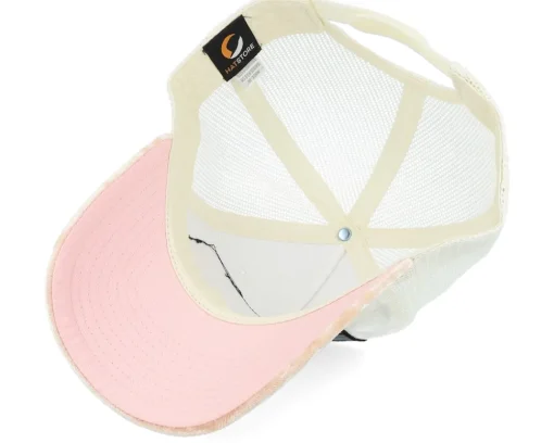 Velvet Caps-Calza Pennello Surf Van Velvet /Peach/Ivory A-frame Trucker - White